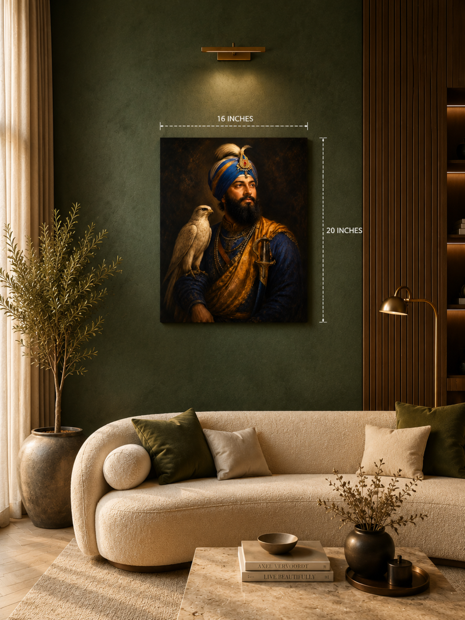 Guru Gobind Singh Ji Maharaj Canvas Wall Art | Premium 16 × 20 Inch Canvas Print
