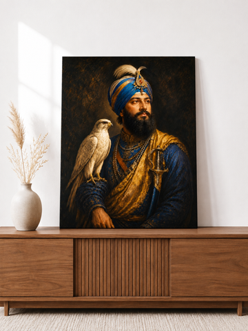 Guru Gobind Singh Ji Maharaj Canvas Wall Art | Premium 16 × 20 Inch Canvas Print