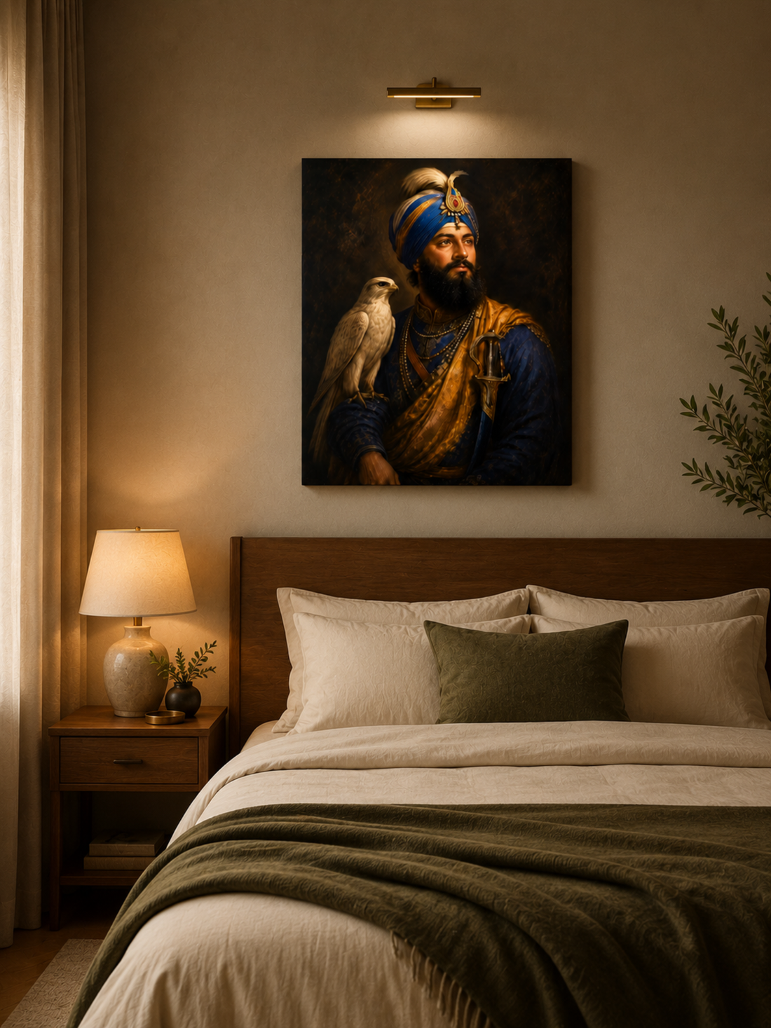 Guru Gobind Singh Ji Maharaj Canvas Wall Art | Premium 16 × 20 Inch Canvas Print